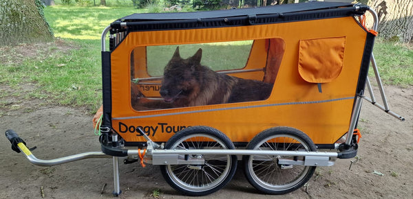 DoggyTourer Beethoven - XL - 4 wielen - Oranje