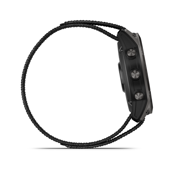 Garmin Enduro™, Carbon Grey DLC-Titanium mit schwarzem UltraFit-Nylonarmband 