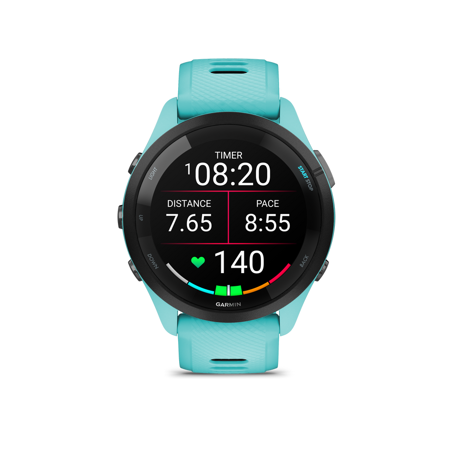 Forerunner 265 - Aqua / Zwarte Siliconen band