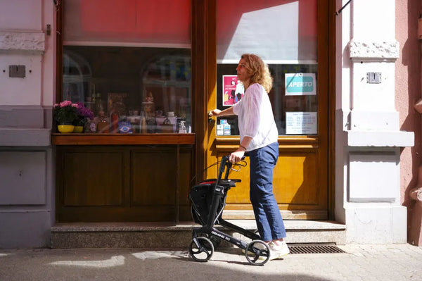 Rollator Topro Olympos ATR Offroad mit Rückenstütze 150-195 cm < 150 kg Silber