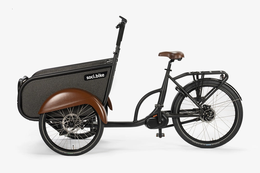 SociBike – Bakfiets - Nightrider - RAL 9004 (Zwart) Doornbikes