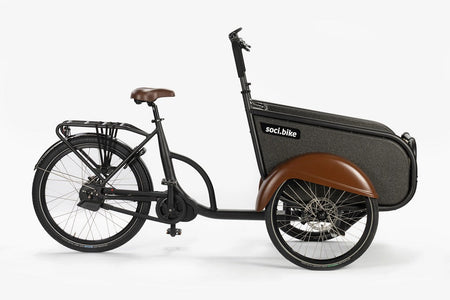 SociBike – Bakfiets - Nightrider - RAL 9004 (Zwart) Doornbikes