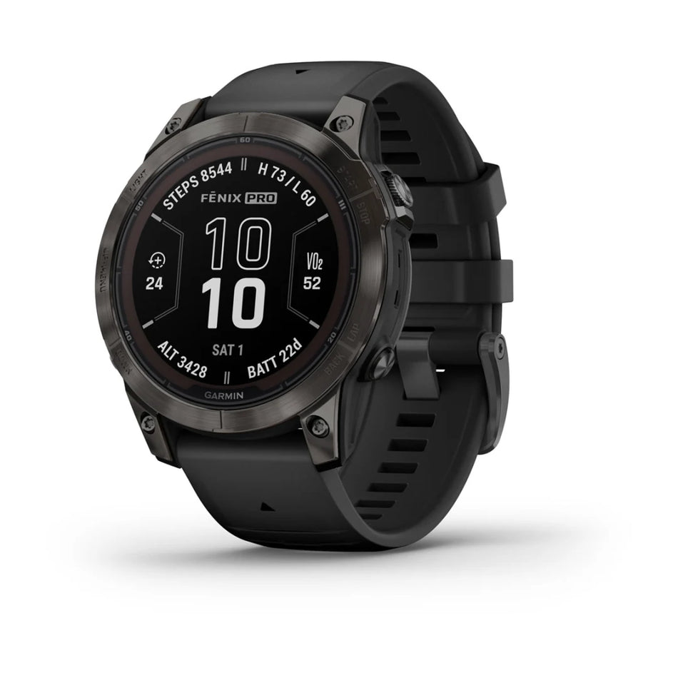 fenix 7 – Pro Sapphire Solar - Carbon Grey DLC Titanium - Black band