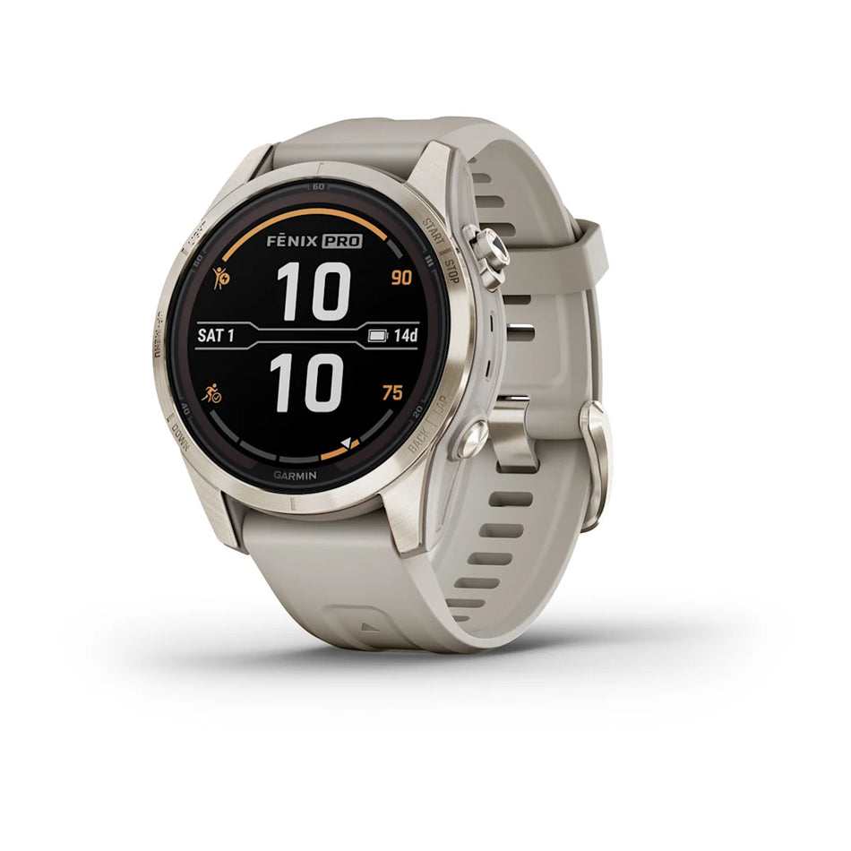 fenix 7S Pro - Sapphire Solar - Soft Gold - Light Sand band