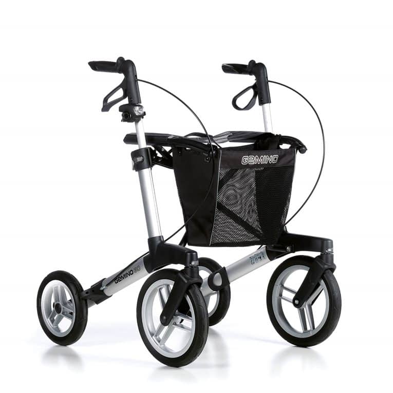 Rollator Topro Olympos ATR Off-road med rygstøtte 150-195 cm &lt; 150 kg Sølv