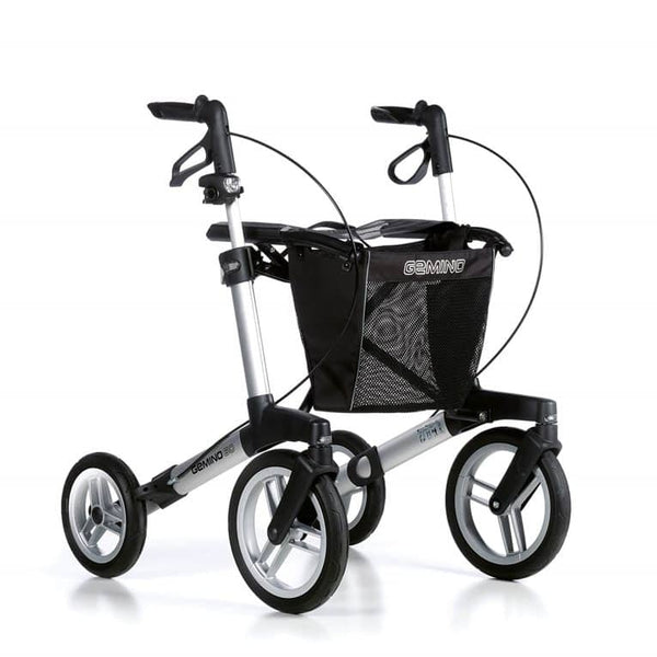 Rollator Topro Olympos ATR Offroad mit Rückenstütze 150-195 cm &lt; 150 kg Silber