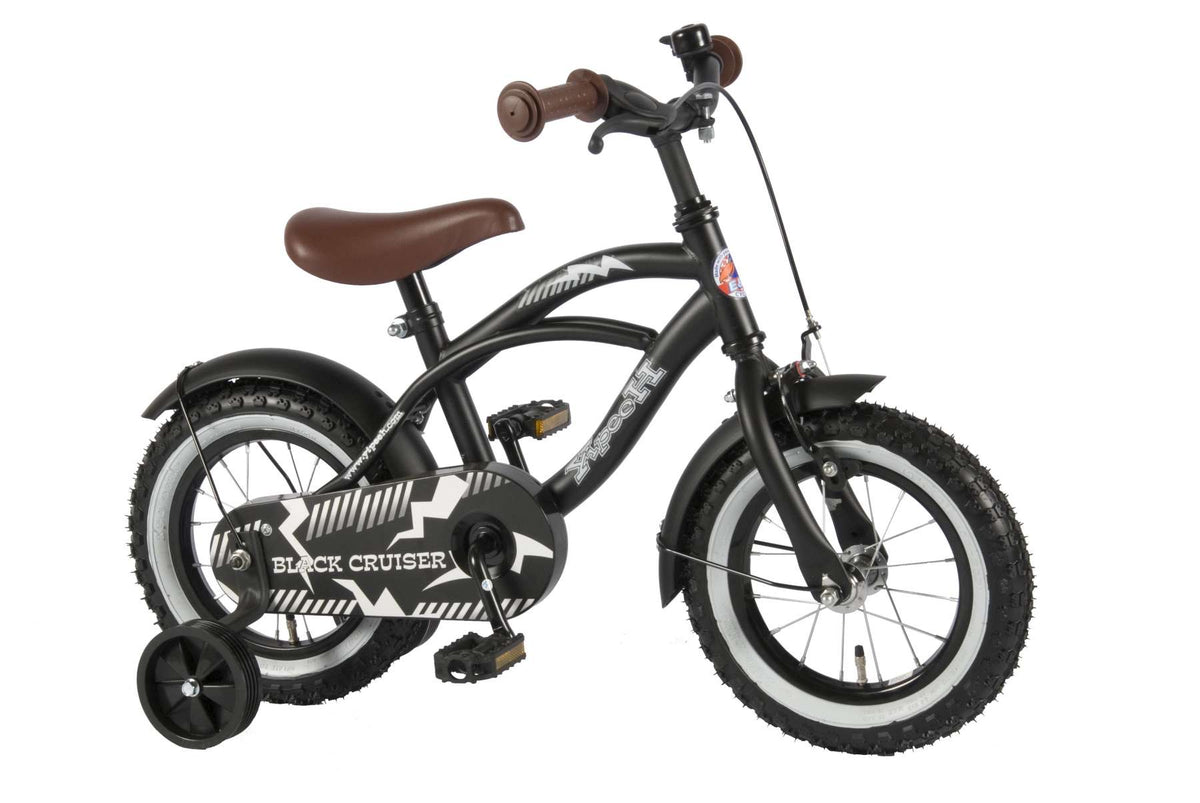 Black Cruiser Kinderfiets 12 inch Zwart Volare