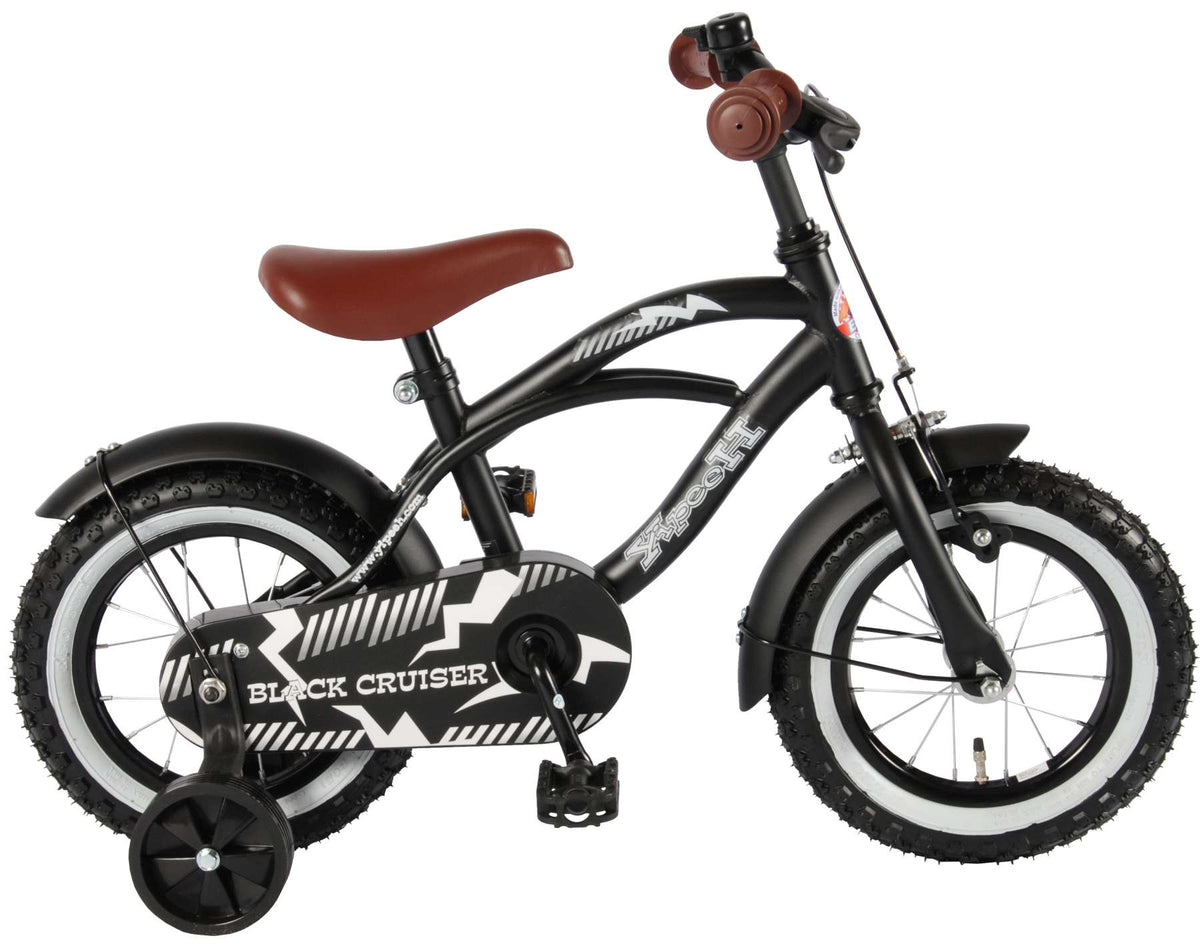 Black Cruiser Kinderfiets 12 inch Zwart Volare