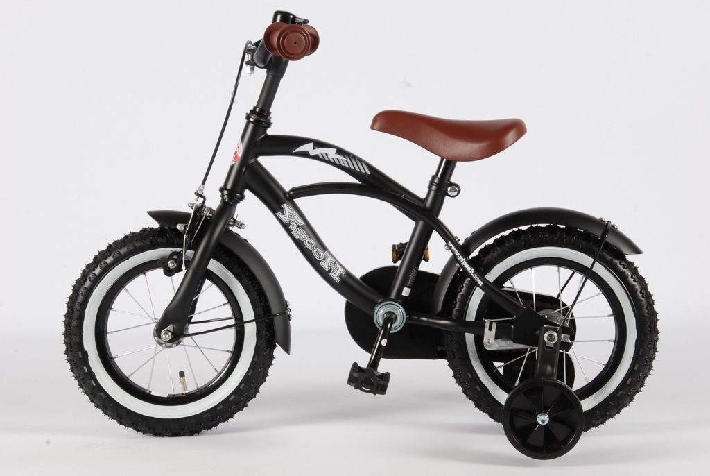 Black Cruiser Kinderfiets 12 inch Zwart Volare