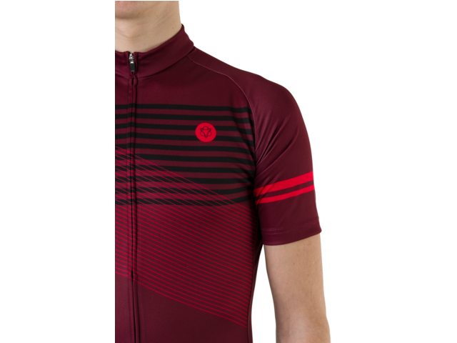 Agu Heren Fietsshirt Striped Windsor Wine AGU