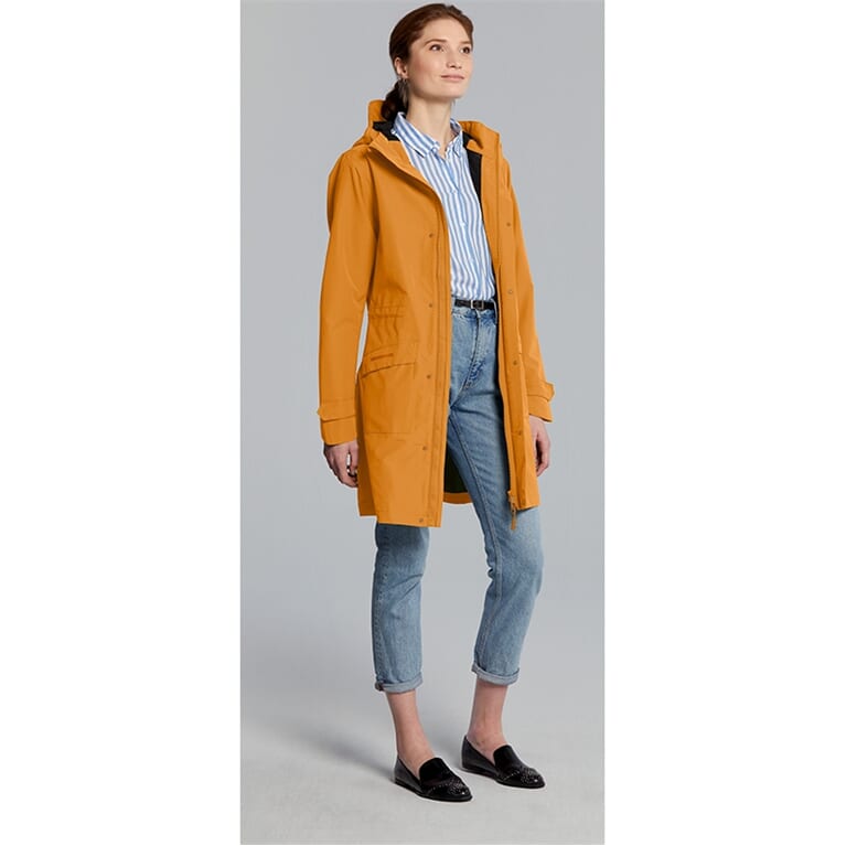 Basil Regenjas Mosse Parka Dames Golden Brown Basil