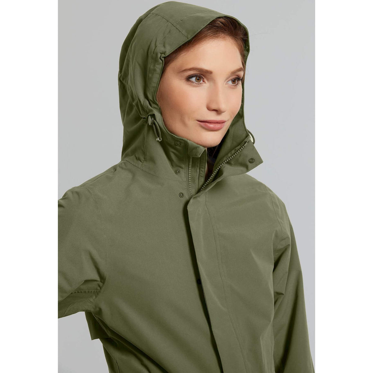 Basil Regenjas Mosse Parka Dames Olive Green Basil