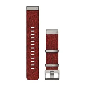 Garmin MARQ QuickFit 22 mm - Jacquard-geweven nylon polsband - rood