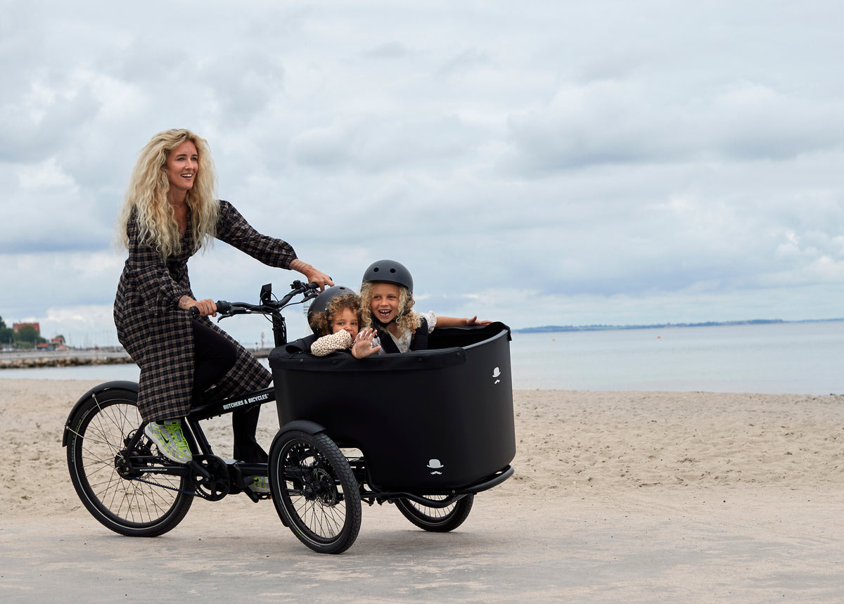 Butchers & Bicycles Bakfiets MK1-E - Vario - Zwart - Zwarte bak Doornbikes