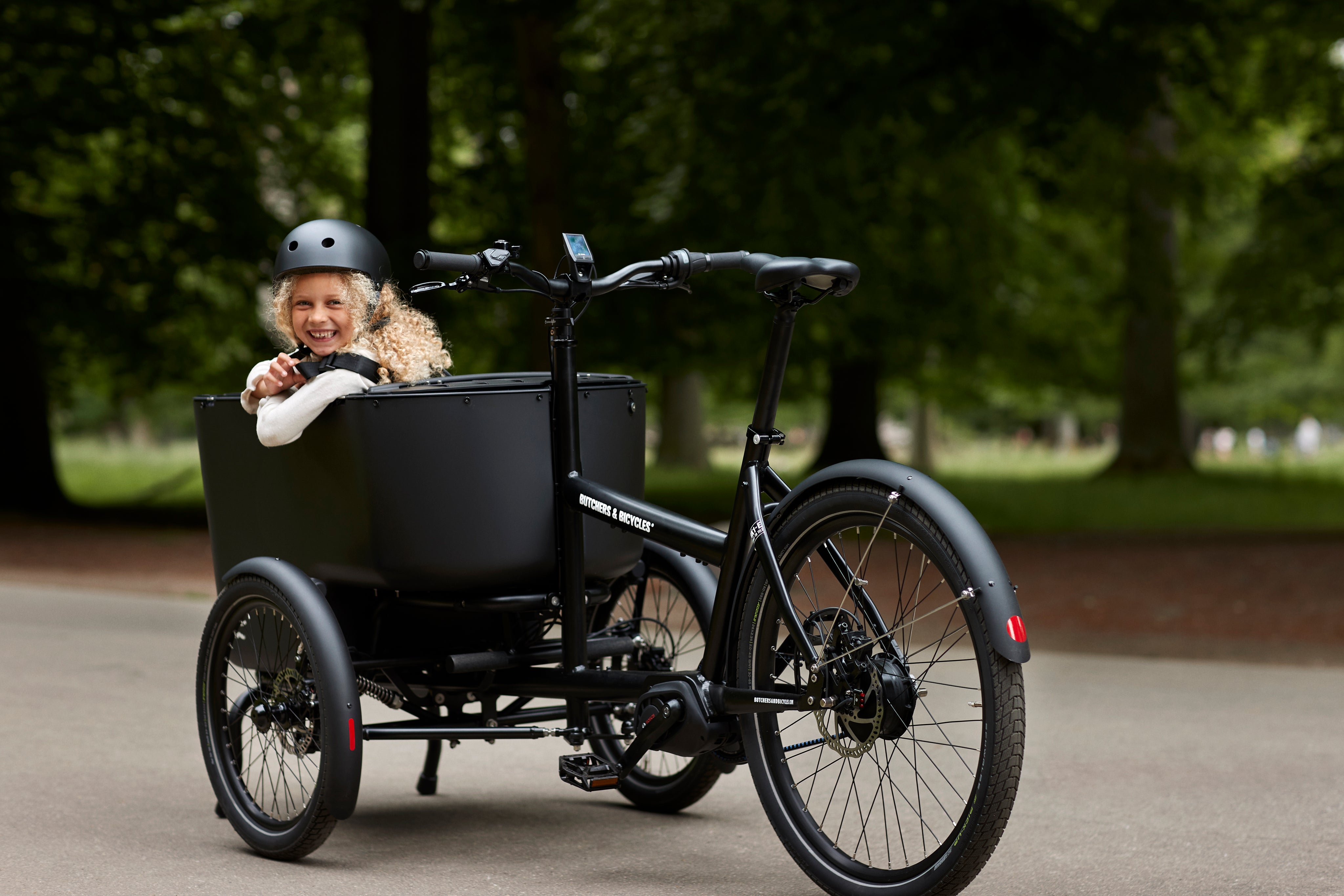 Butchers & Bicycles Bakfiets MK1-E - Vario - Zwart - Zwarte bak Doornbikes