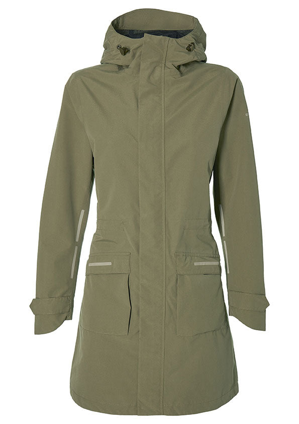 Basil Regenjas Mosse Parka Dames Olive Green Basil