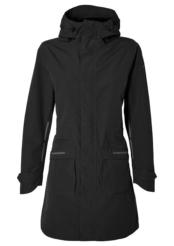 Basil Regenjas Mosse Parka Dames Jet Black Basil