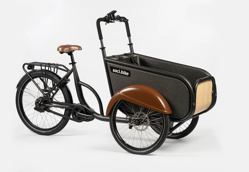 SociBike - Bakfiets – RAL 1024 (Okergeel) Doornbikes