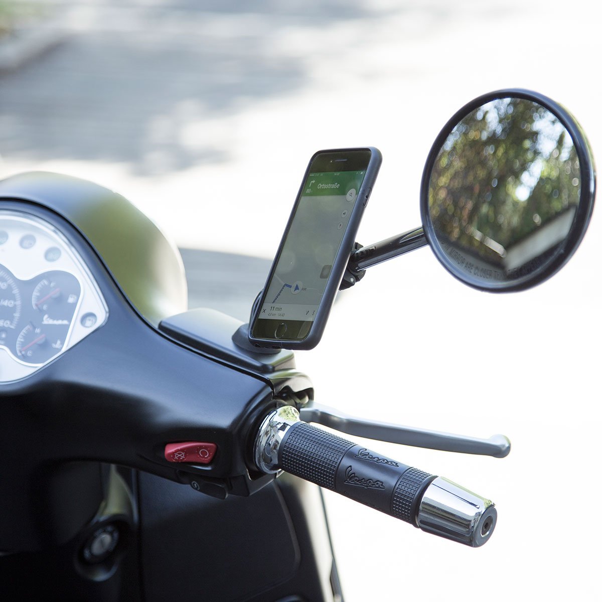 SP Connect Moto Mirror Telefoonhouder iPhone 8+/7+/6s+/6+ Zwart SP Connect