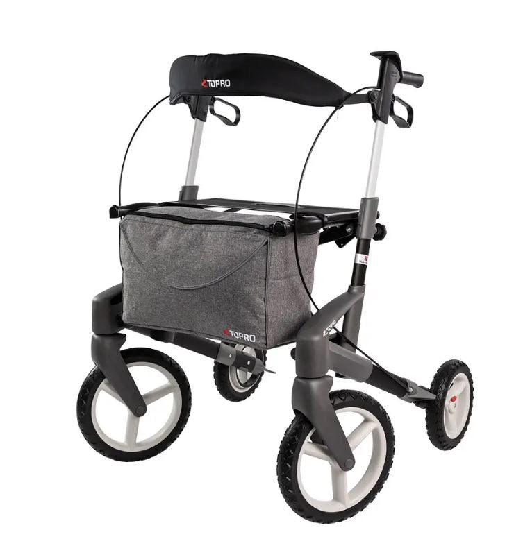 Rollator Topro Olympos ATR Off-road inclusief Rugsteun 140-195 cm / < 150 kg Zwart Topro