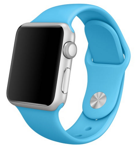 Apple siliconen band blauw