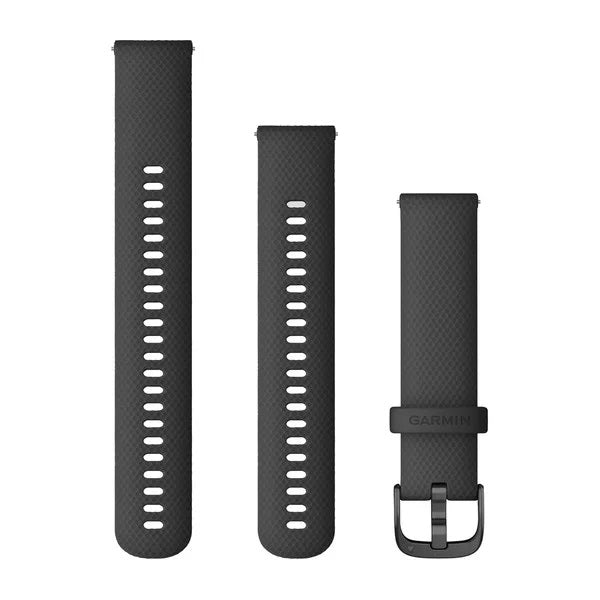 Garmin Quick Release Siliconen band - 20 mm - Zwart slate gesp Garmin