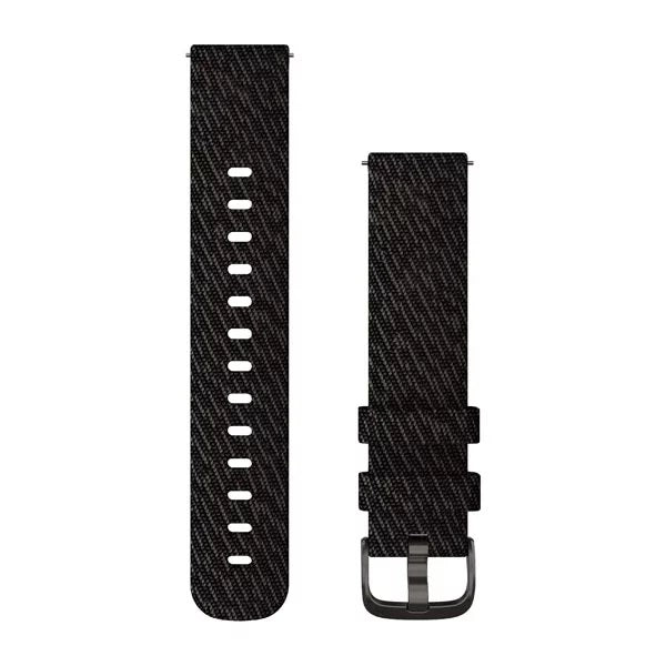 Garmin Quick Release Nylon band-20 mm-Black Pepper-Leigrijze Sluiting Garmin