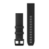 Garmin Horlogeband QuickFit 22 mm Zwart met Zwart RVS Gesp