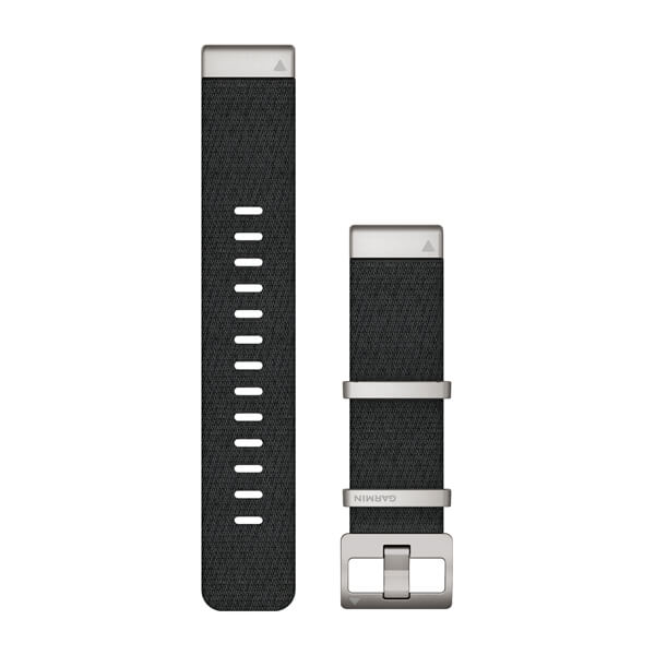 Garmin MARQ QuickFit 22 mm Nylon Jacquard-Motief Zwart Band Metalen Gesp Garmin