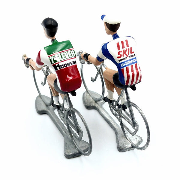 Flandriens miniatuur wielrenners (7-Eleven & Skil-Shimano) Doornbikes
