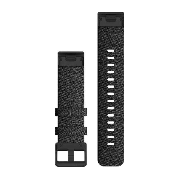 Garmin Quickfit horlogeband - Nylon - 20 mm - Zwart met zwarte gesp Garmin
